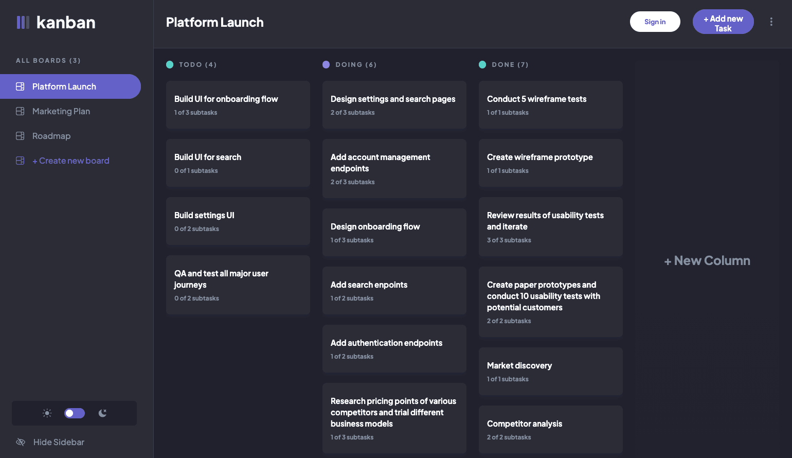 Kanban Desk